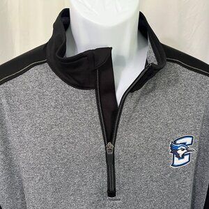 Cutter & Buck Men's gray and black Creighton Bluejays 1/2 zip jacket Medium M
